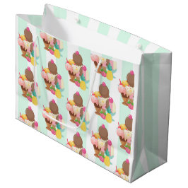 Sacola Para Presentes Grande Padrão de Sorvete Cute