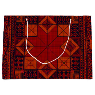 Sacola Para Presentes Grande Padrão de tatreez dos bordados tradicionais da Pal