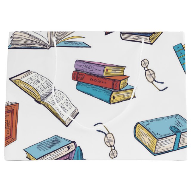 Sacola Para Presentes Grande Padrão do livro (Frente)
