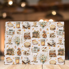 Sacola Para Presentes Grande Padrão Estético Essencial Favorito do outono