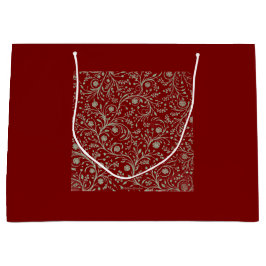 Sacola Para Presentes Grande Padrão Floral Botânico Elegante – Natureza Minimal