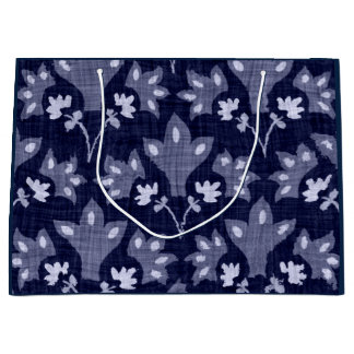 SACOLA PARA PRESENTES GRANDE PADRÃO FLORAL DE ABSTRATO DE JAPONÊS PARA PRESENTE