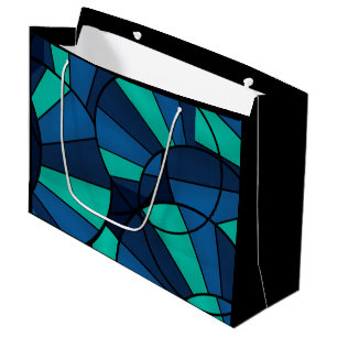 Sacola Para Presentes Grande padrão geométrico abstrato
