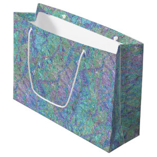 Sacola Para Presentes Grande Padrão Mosaico Marble do Pastel Chic Moderno