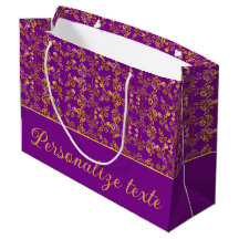 Padrão roxo de design floral dourado vintage chic
