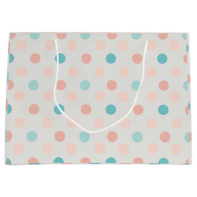 Sacola Para Presentes Grande Padrão sem costura pontilhado (Frente)