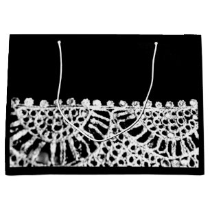 Sacola Para Presentes Grande Padrão Silver Abaya