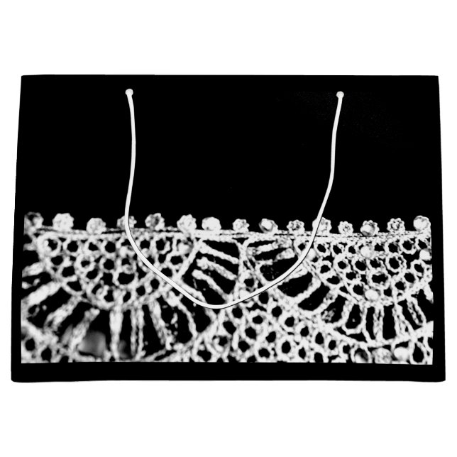 Sacola Para Presentes Grande Padrão Silver Abaya (Frente)