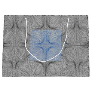 Sacola Para Presentes Grande Padrão Wireframe 08.B LGrey BG