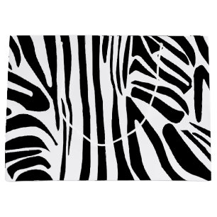 Sacola Para Presentes Grande Padrão zebra