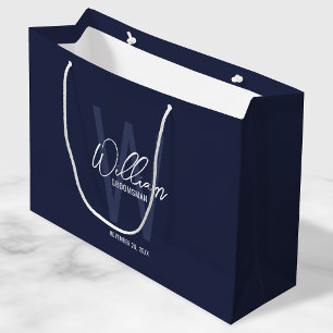 Sacola Para Presentes Grande Padrinhos de casamento Personalizados de Script Az