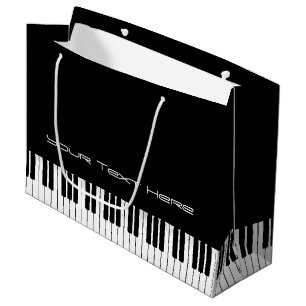 Sacola Para Presentes Grande Painel do Teclado Piano - Grande Saco do Presente