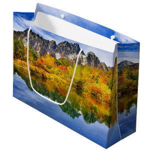Sacola Para Presentes Grande Paisagem Cêntica Floresta e Montanhas