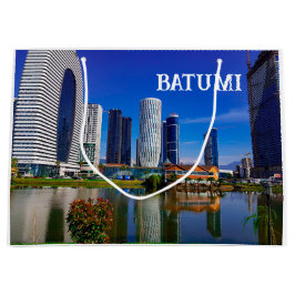Sacola Para Presentes Grande Paisagem da Arquitetura do Batumi Georgia