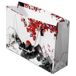 Sacola Para Presentes Grande Paisagem japonesa Gift Bag