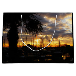 Sacola Para Presentes Grande Palmboom bij haven.