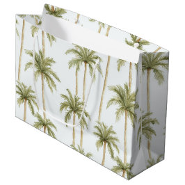 Sacola Para Presentes Grande Palmeiras Tropicais