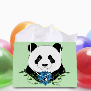 Sacola Para Presentes Grande Panda Azul