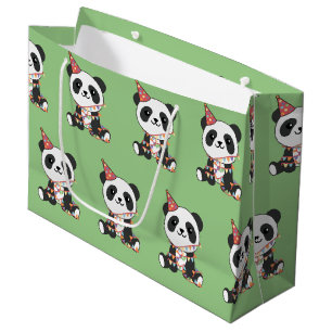 Sacola Para Presentes Grande Panda De Aniversário Para Crianças Um Grande Saco