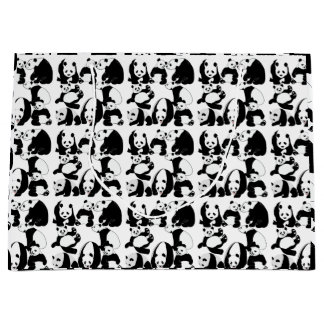 Sacola Para Presentes Grande Panda padrão Branco BG