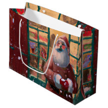 Papai Noel em Frente à Loja de Brinquedos Arte de