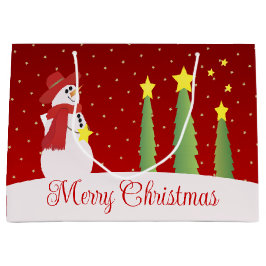 Sacola Para Presentes Grande Papai Noel Festivo de Borgonha