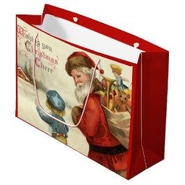 Sacola Para Presentes Grande papais noeis de natais vintages e Saco de Festas p