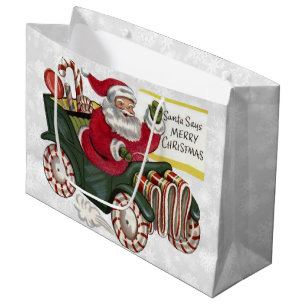 Sacola Para Presentes Grande Papais noeis Diz Feliz Natal