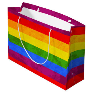 Sacola Para Presentes Grande Papel de embrulho Vibrante Arco-íris Orgulho