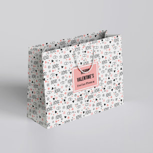 Sacola Para Presentes Grande Papel de Presente Clássico Nome Personalizado Cora