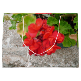 Sacola Para Presentes Grande papel de seda de flor vermelha