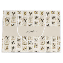 Sacola Para Presentes Grande Papel Higiênico de Ervas Botânicas Personalizado