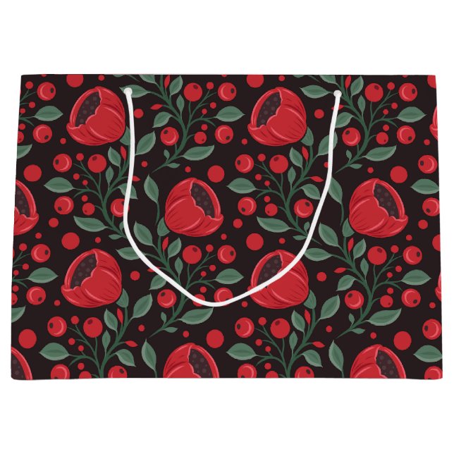 Sacola Para Presentes Grande Papoulas vermelhas (Frente)