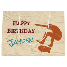 Sacola Para Presentes Grande Para Skateboarders Skate Graphics Personalizado