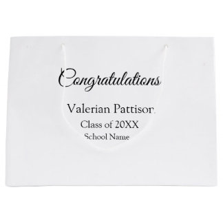 Sacola Para Presentes Grande Parabéns formando adicionar nome da escola simples