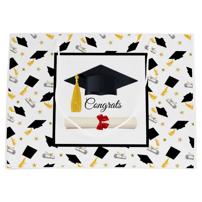 Sacola Para Presentes Grande Parabéns Graduação (Frente)