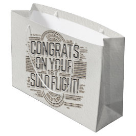 Sacola Para Presentes Grande Parabéns pelo seu 1º Voo Solo