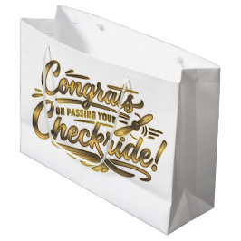 Sacola Para Presentes Grande Parabéns por passar no seu checkride!