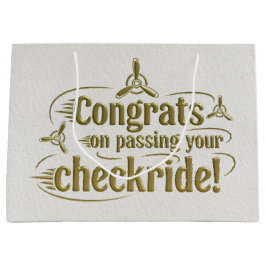 Sacola Para Presentes Grande Parabéns por ter passado o cheque!