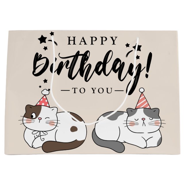 Sacola Para Presentes Grande Parabéns, presente (Frente)