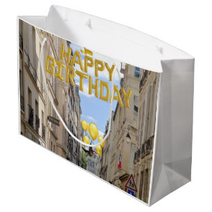 Sacola Para Presentes Grande Parabéns Presente Bag Paris França