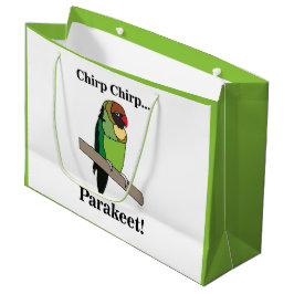 Sacola Para Presentes Grande Parakeet Bird Lovers