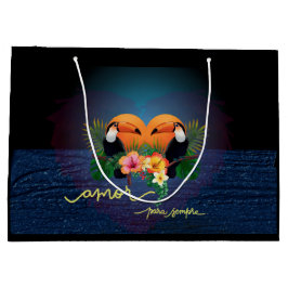 Sacola Para Presentes Grande Parot Tropics Gift Bag - Love