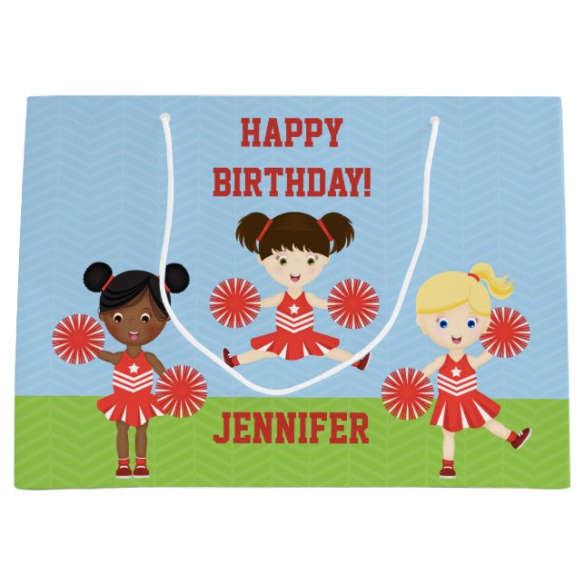 Sacola Para Presentes Grande Parte cheerleader (Frente)