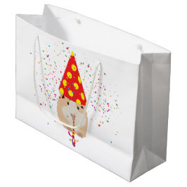 Sacola Para Presentes Grande Partida de Hamster - Animais com festa