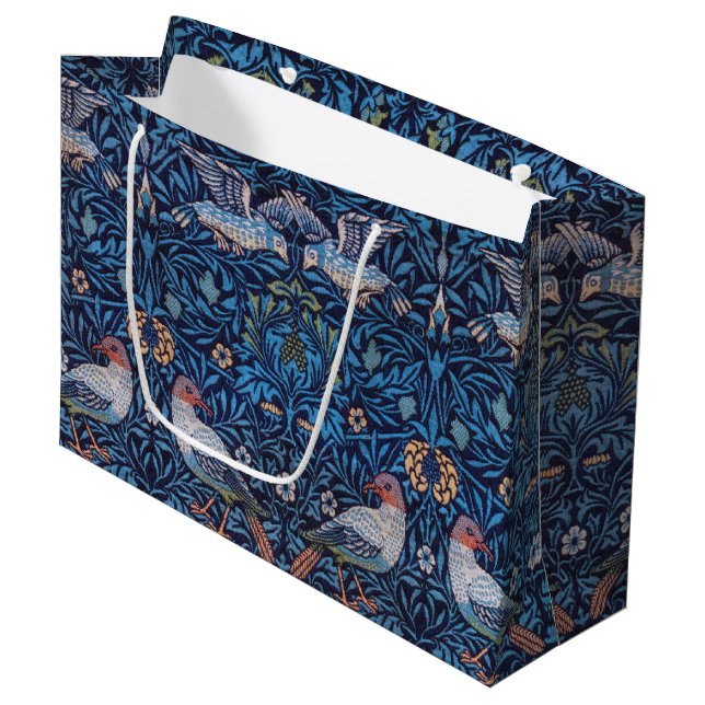 Sacola Para Presentes Grande Pássaros, William Morris Large Gift Bag (Frente inclinada)