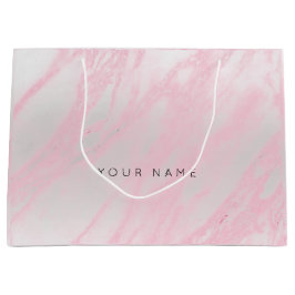 Sacola Para Presentes Grande Pasta rosa rosa rosa rosa escamoteando mármore met