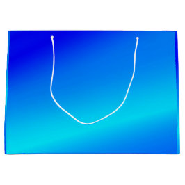Sacola Para Presentes Grande Pastel abstrato de cor azul-ópera ombre