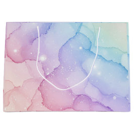 Sacola Para Presentes Grande Pastel Mermaid Stardust Abstrato