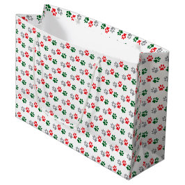 Sacola Para Presentes Grande Patas de Natal